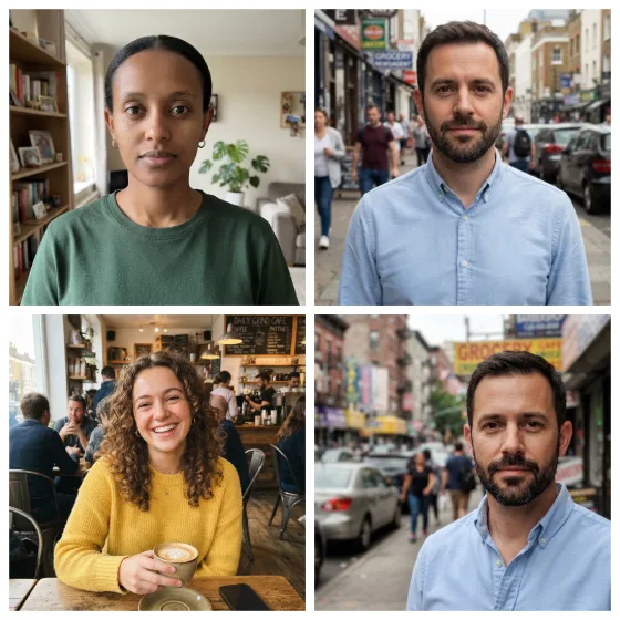 The four photos arranged in a square collage with white gaps